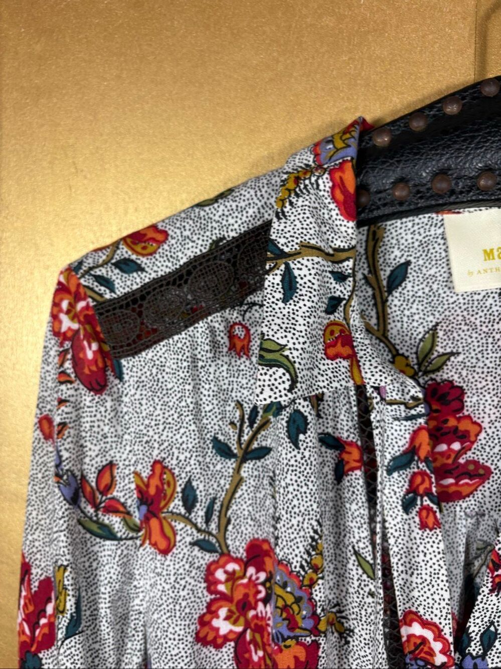 Maeve Anthropologie Janie Flounced Peasant top size 4 - Picture 5 of 8
